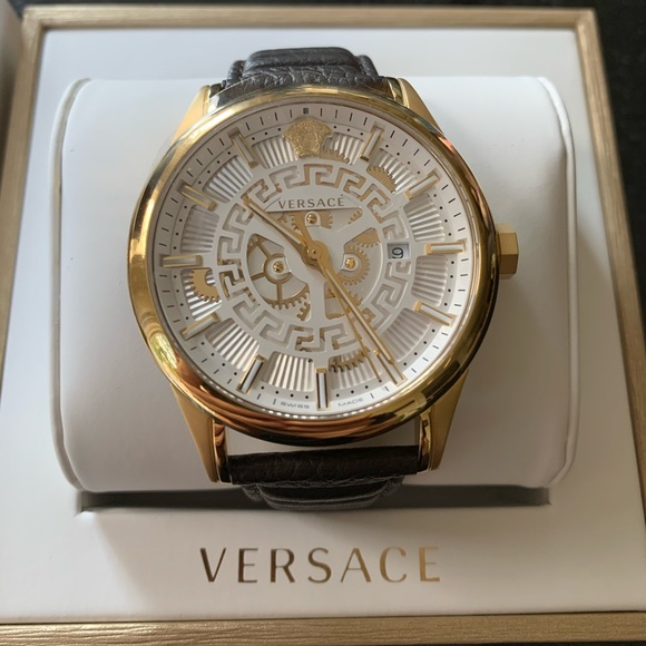 SOLD - VERSACE AIAKOS SPECIAL WATCH IN BROWN 44mm - Picture 13 of 16